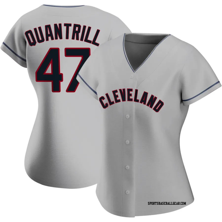 Cal Quantrill Women's Cleveland Guardians Gray Replica Road Jersey