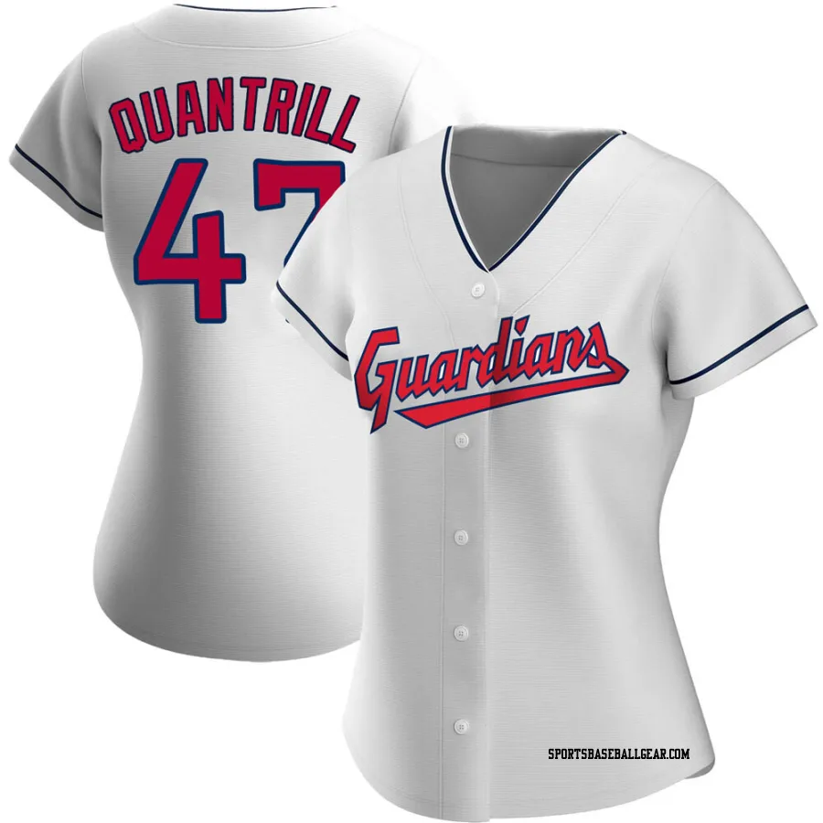 Cal Quantrill Women's Cleveland Guardians White Authentic Home Jersey