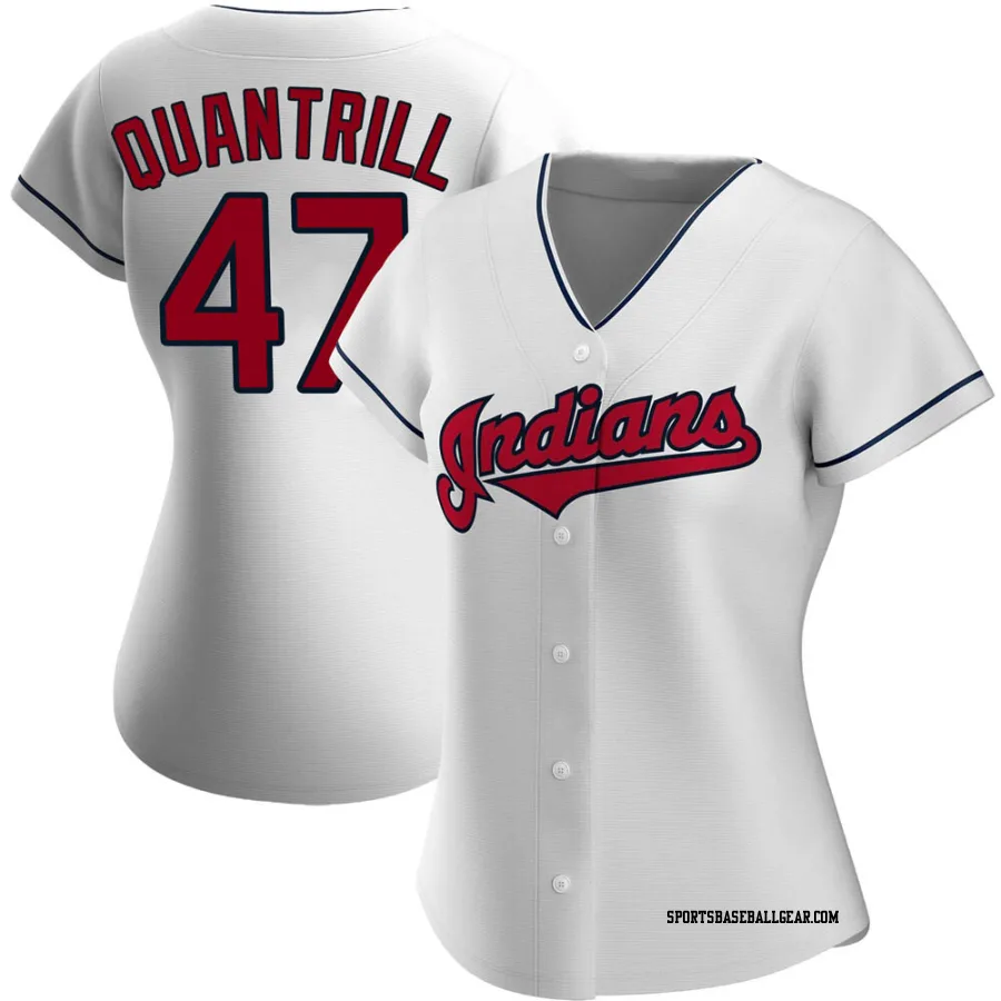 Cal Quantrill Women's Cleveland Guardians White Replica Home Jersey