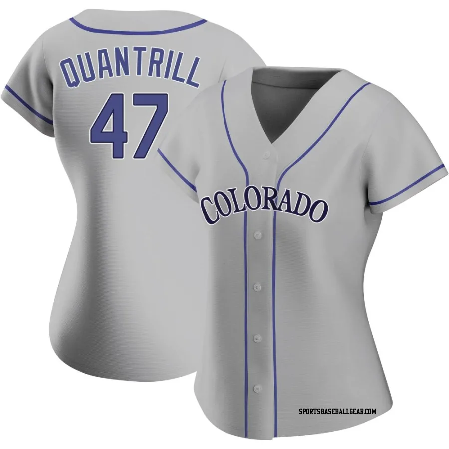 Cal Quantrill Women's Colorado Rockies Gray Authentic Road Jersey