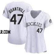 Cal Quantrill Women's Colorado Rockies White Limited Home Jersey