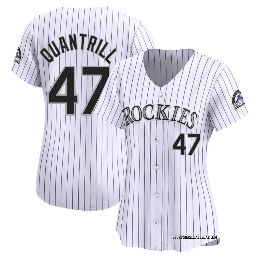 Cal Quantrill Women's Colorado Rockies White Limited Home Jersey