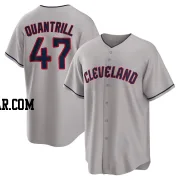 Cal Quantrill Youth Cleveland Guardians Gray Replica Road Jersey