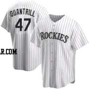 Cal Quantrill Youth Colorado Rockies White Replica Home Jersey