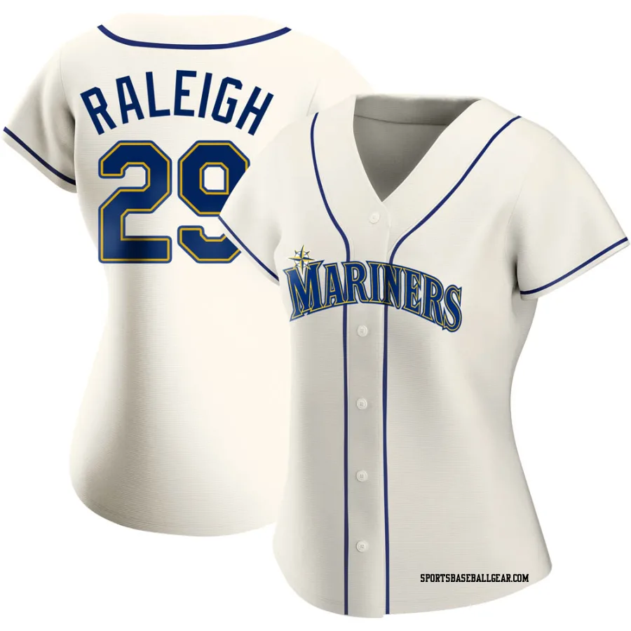 Cal Raleigh Women's Seattle Mariners Cream Replica Alternate Jersey