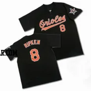 Cal Ripken Men's Baltimore Orioles Black Authentic Throwback Jersey