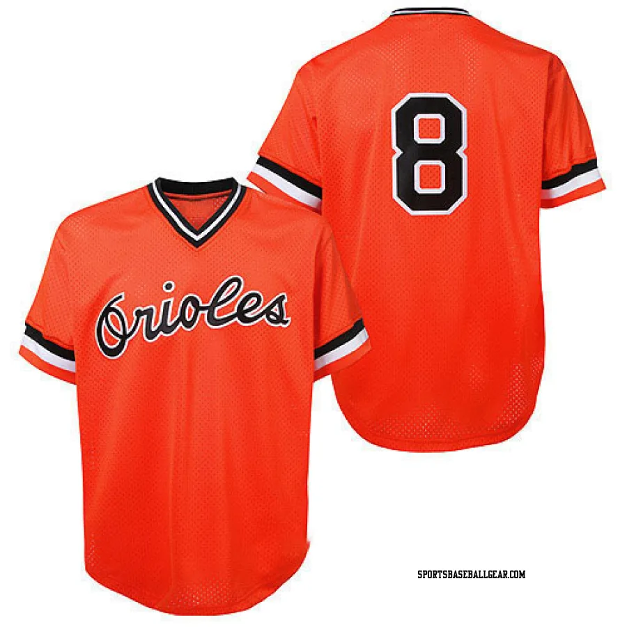 Cal Ripken Men's Baltimore Orioles Orange Authentic Throwback Jersey