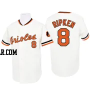 Cal Ripken Men's Baltimore Orioles White Authentic 1970 Throwback Jersey