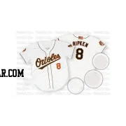 Cal Ripken Men's Baltimore Orioles White Replica Throwback Jersey