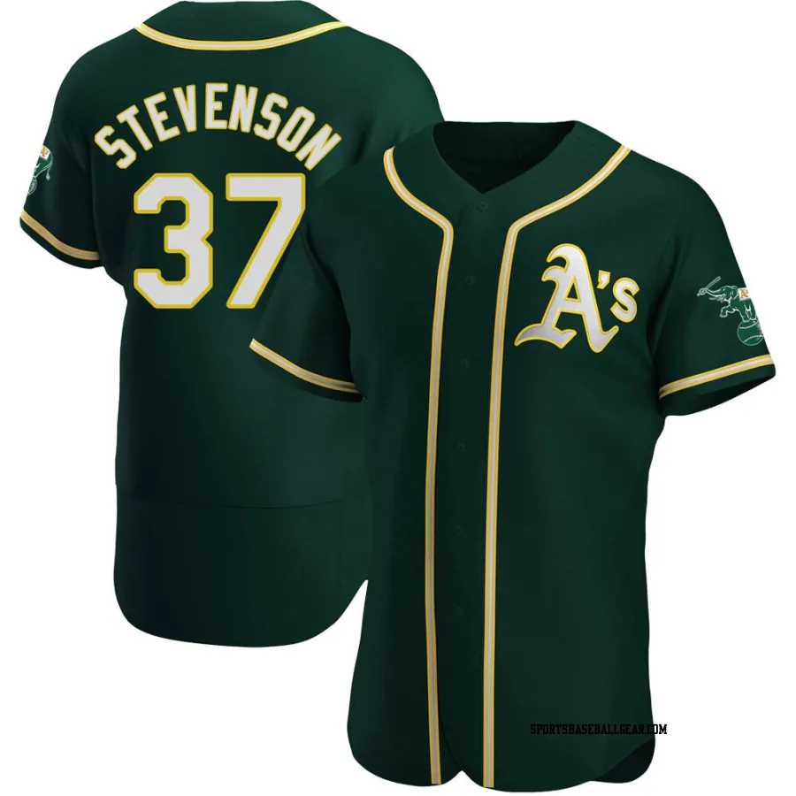 Cal Stevenson Men's Oakland Athletics Green Authentic Alternate Jersey