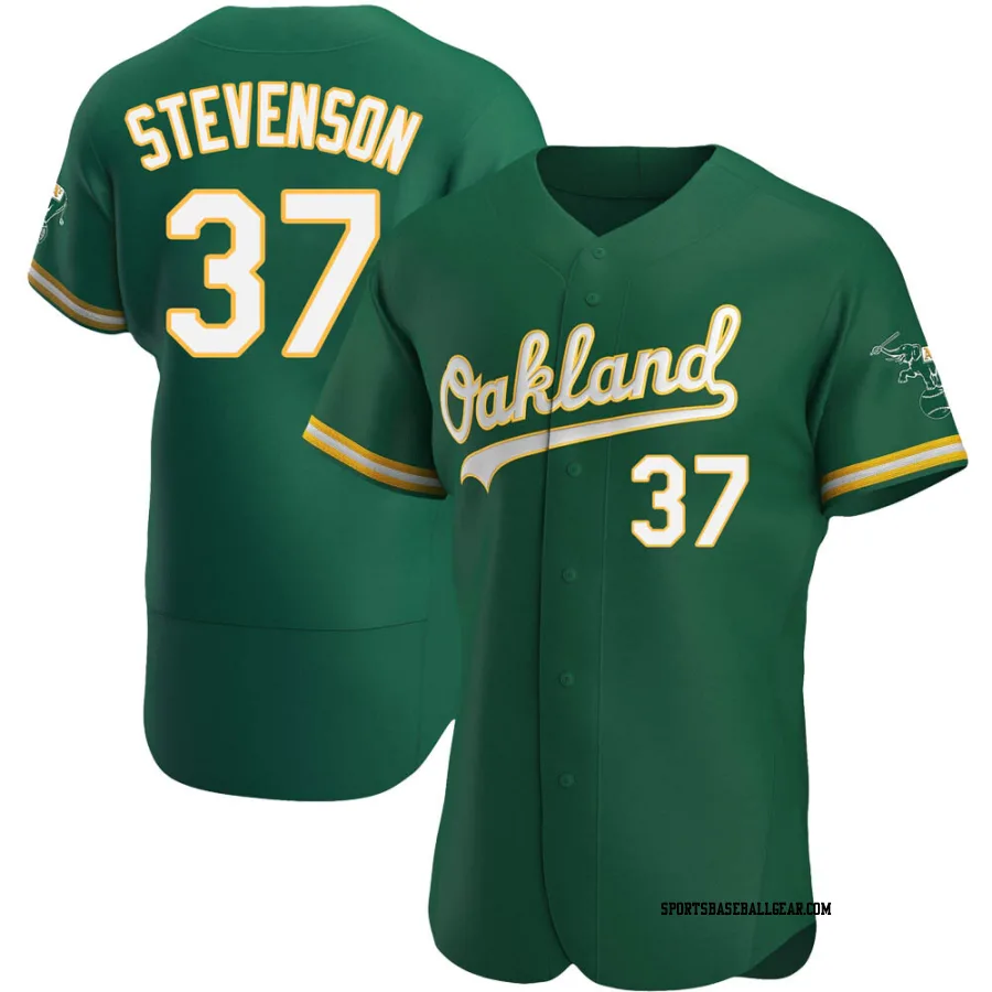 Cal Stevenson Men's Oakland Athletics Green Authentic Kelly Alternate Jersey