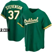 Cal Stevenson Men's Oakland Athletics Green Replica Kelly Alternate Jersey