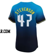 Cal Stevenson Men's Philadelphia Phillies Blue Elite 2024 City Connect Jersey