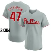 Cal Stevenson Men's Philadelphia Phillies Gray Elite Road Jersey