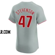 Cal Stevenson Men's Philadelphia Phillies Gray Elite Road Jersey