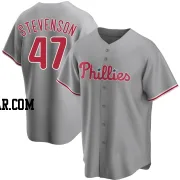 Cal Stevenson Men's Philadelphia Phillies Gray Replica Road Jersey