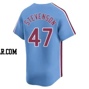 Cal Stevenson Men's Philadelphia Phillies Light Blue Limited Alternate Jersey