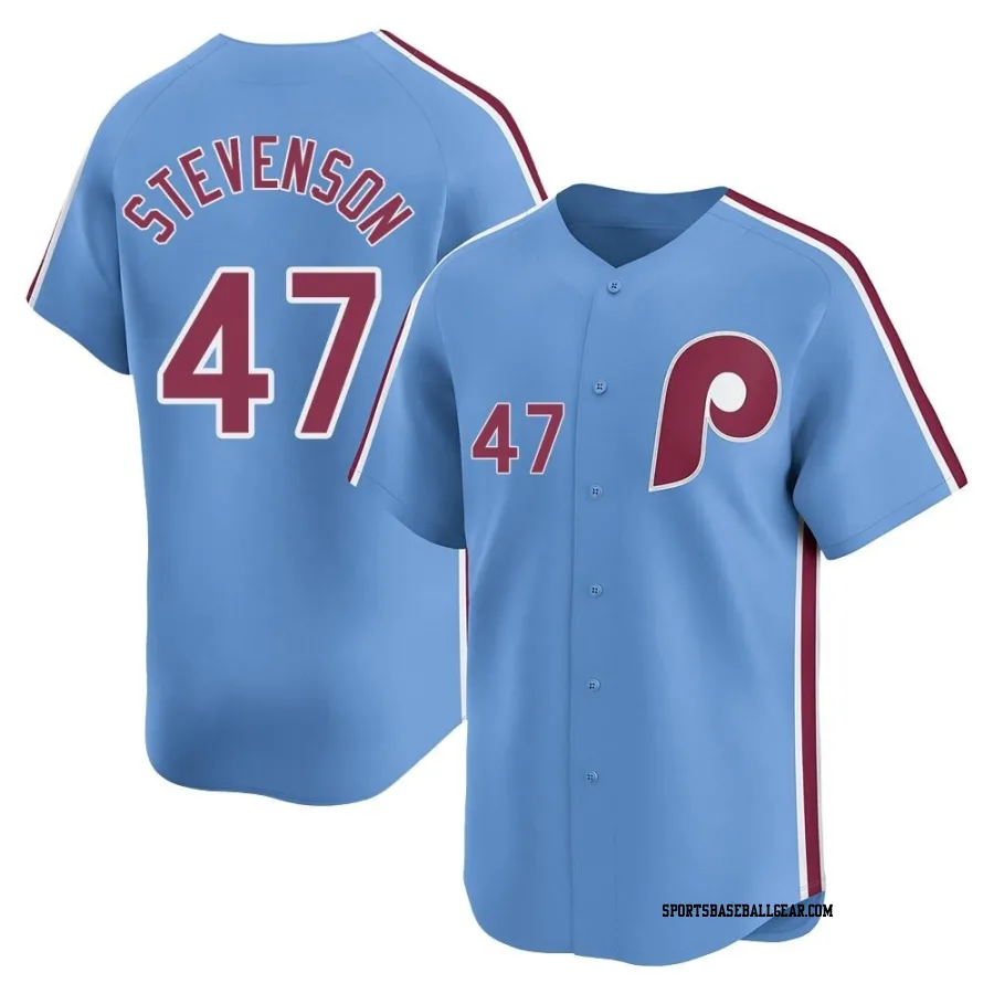 Cal Stevenson Men's Philadelphia Phillies Light Blue Limited Alternate Jersey