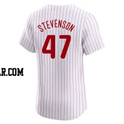 Cal Stevenson Men's Philadelphia Phillies White Elite Home Jersey