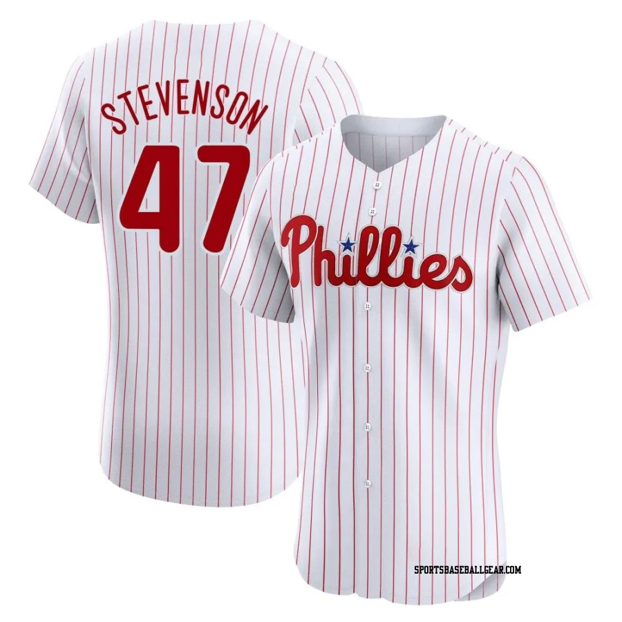 Cal Stevenson Men's Philadelphia Phillies White Elite Home Jersey