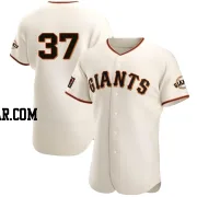 Cal Stevenson Men's San Francisco Giants Cream Authentic Home Jersey