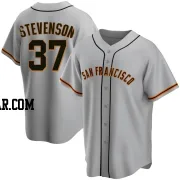 Cal Stevenson Men's San Francisco Giants Gray Replica Road Jersey