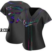 Cal Stevenson Women's Oakland Athletics Black Holographic Replica Alternate Jersey