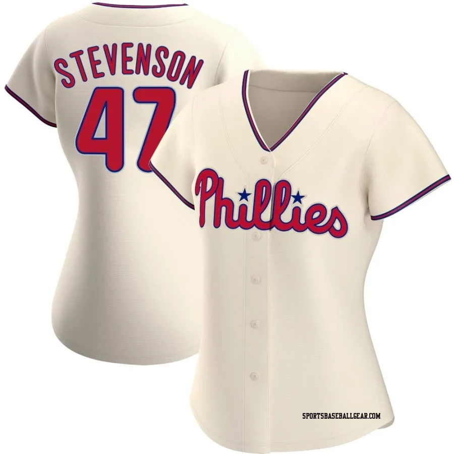 Cal Stevenson Women's Philadelphia Phillies Cream Replica Alternate Jersey