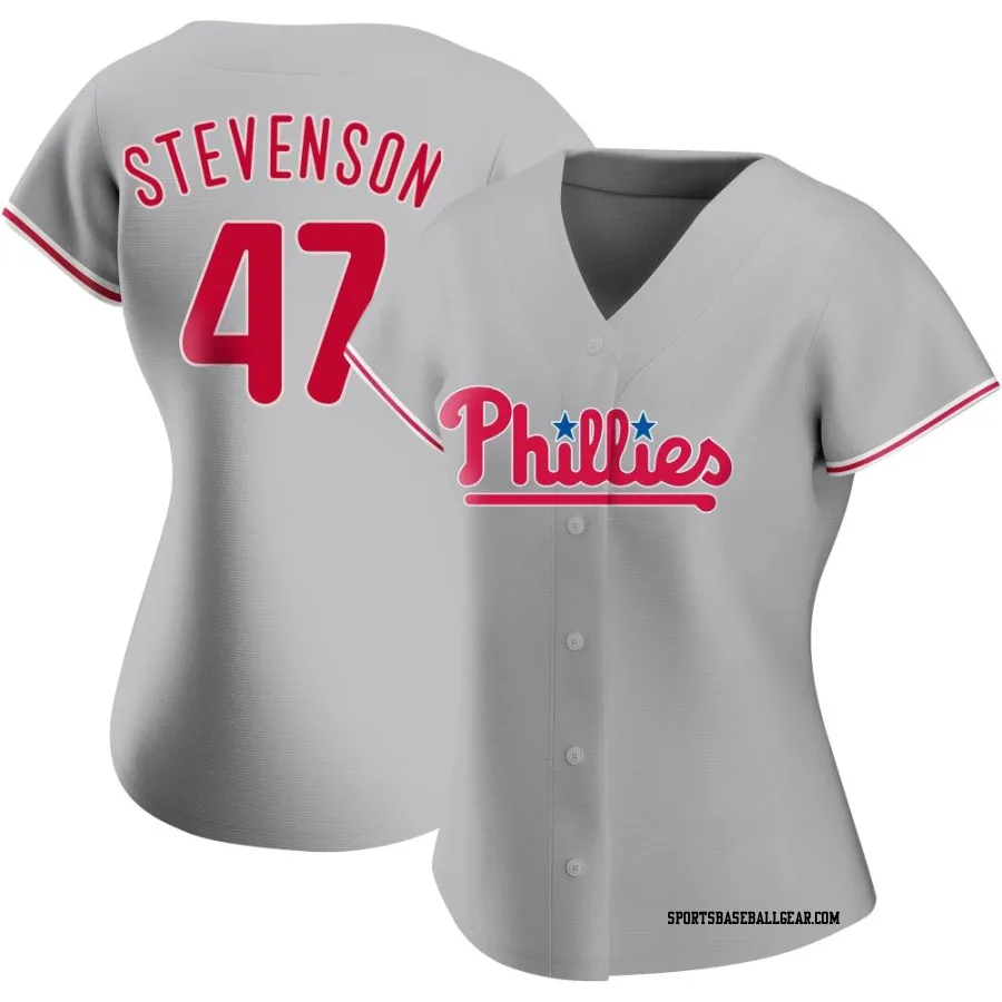 Cal Stevenson Women's Philadelphia Phillies Gray Authentic Road Jersey