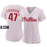 Cal Stevenson Women's Philadelphia Phillies White Authentic 2022 World Series Home Jersey