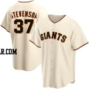 Cal Stevenson Youth San Francisco Giants Cream Replica Home Jersey