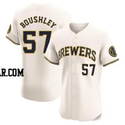 Caleb Boushley Men's Milwaukee Brewers Cream Elite Home Jersey