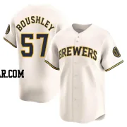 Caleb Boushley Men's Milwaukee Brewers Cream Limited Home Jersey