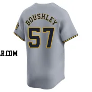 Caleb Boushley Men's Milwaukee Brewers Gray Limited Away Jersey