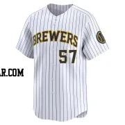 Caleb Boushley Men's Milwaukee Brewers White Limited Alternate Jersey