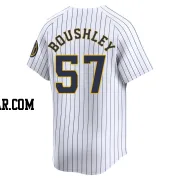 Caleb Boushley Men's Milwaukee Brewers White Limited Alternate Jersey