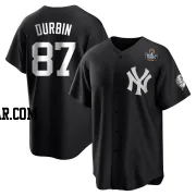 Caleb Durbin Men's New York Yankees Black/White Replica 2024 World Series Jersey