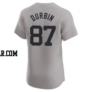 Caleb Durbin Men's New York Yankees Gray Elite Road 2024 World Series Jersey