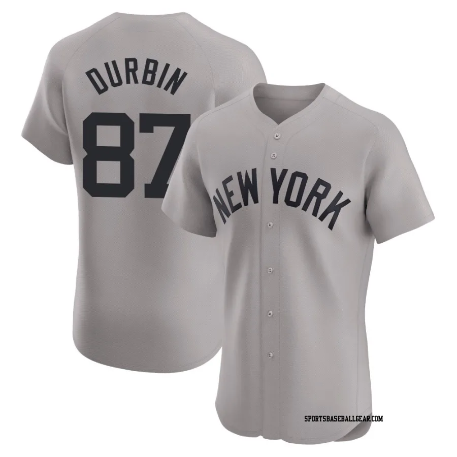 Caleb Durbin Men's New York Yankees Gray Elite Road Jersey