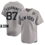 Caleb Durbin Men's New York Yankees Gray Limited Away 2024 World Series Jersey