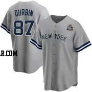 Caleb Durbin Men's New York Yankees Gray Replica Road Name 2024 World Series Jersey