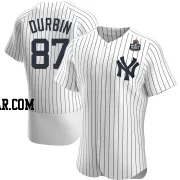 Caleb Durbin Men's New York Yankees White Authentic Home 2024 World Series Jersey