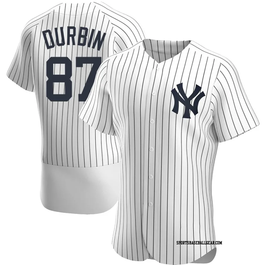 Caleb Durbin Men's New York Yankees White Authentic Home Jersey