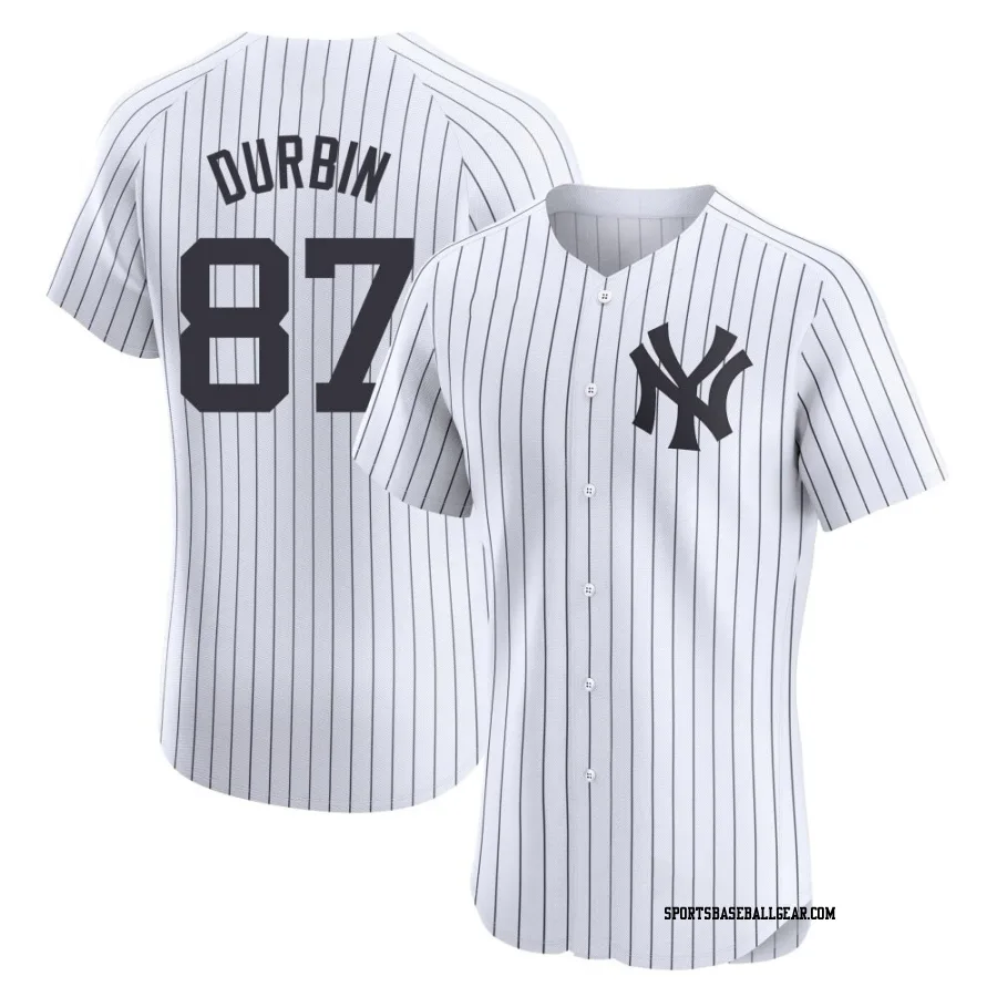 Caleb Durbin Men's New York Yankees White Elite Home Jersey