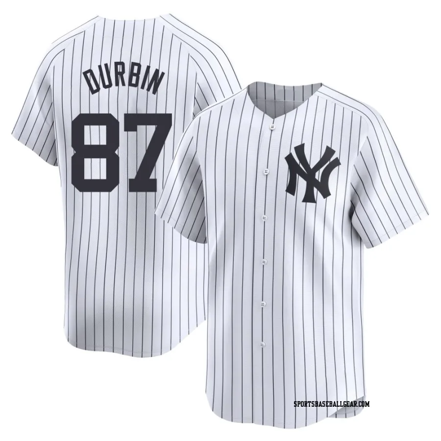 Caleb Durbin Men's New York Yankees White Limited Yankee Home Jersey