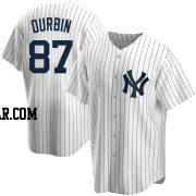 Caleb Durbin Men's New York Yankees White Replica Home Jersey