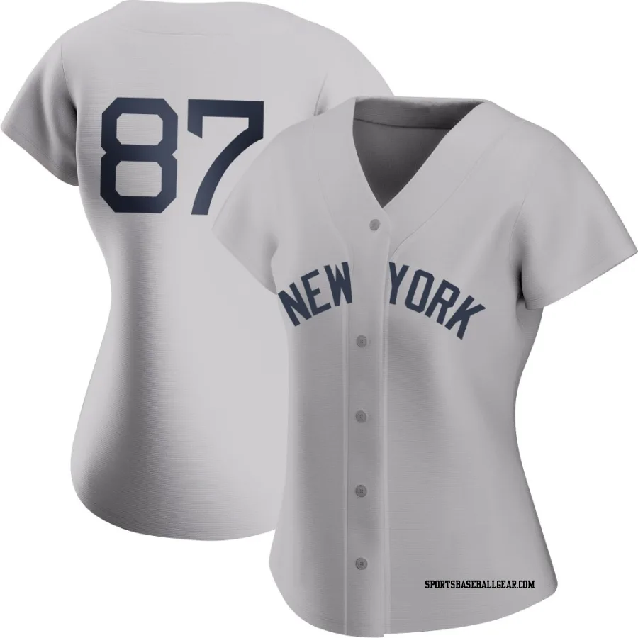 Caleb Durbin Women's New York Yankees Gray Authentic 2021 Field of Dreams Jersey