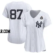 Caleb Durbin Women's New York Yankees White Limited Yankee Home 2nd 2024 World Series Jersey