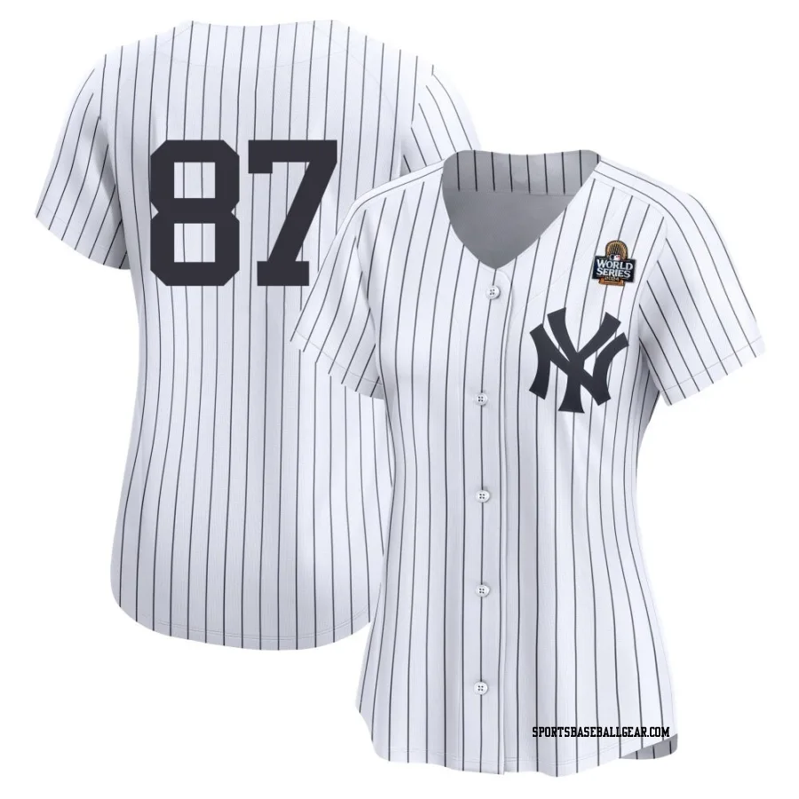 Caleb Durbin Women's New York Yankees White Limited Yankee Home 2nd 2024 World Series Jersey