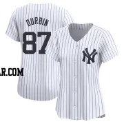 Caleb Durbin Women's New York Yankees White Limited Yankee Home Jersey